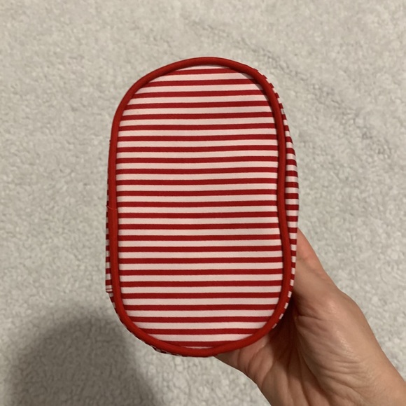Red and White Striped Makeup Bag - Picture 17 of 17